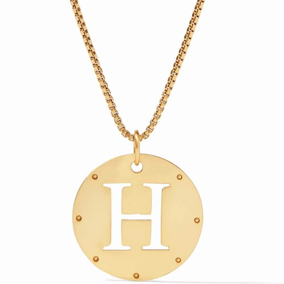 Julie Vos® Monogram Pendant - Letter "H" - Picture 5 of 7